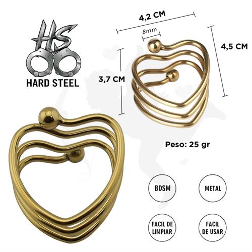 Heart Shape Anillo peneano metalico